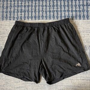 Tracksmith dark gray running shorts